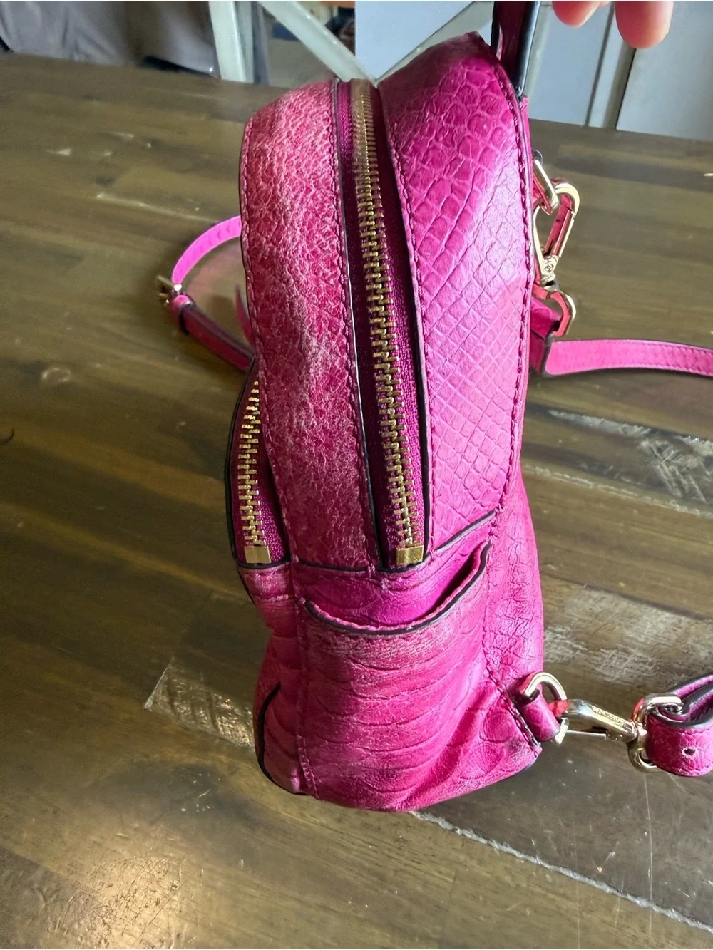 Michael Kors Embossed Leather Backpack